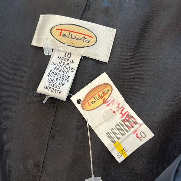 Talbots Womens V-Neck Sleeveless Mesh Trim Lined Sheath Dress Black Size 10‎ NWT - Picture 5 of 9